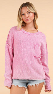 Mineral Chest Pocket Waffle Sweater