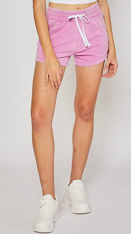 Soft Fleece Burnout Shorts w/Pockets