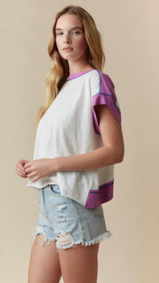 Cotton Blend Open Back Knit Top
