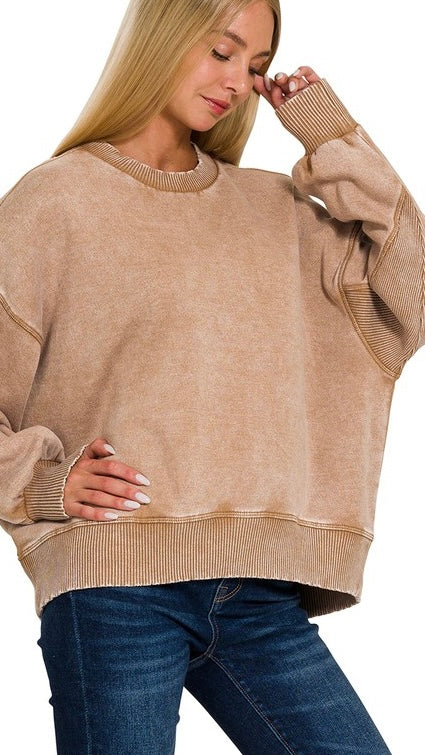 Mineral Wash Oversized Sweatshirt