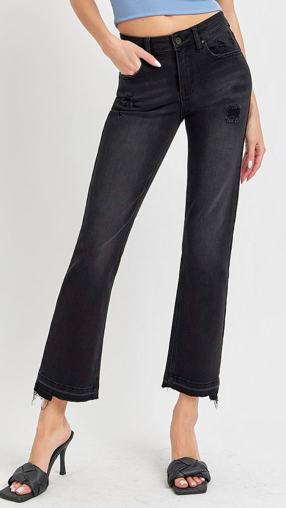 Mid Rise Release Hem St Leg Jean