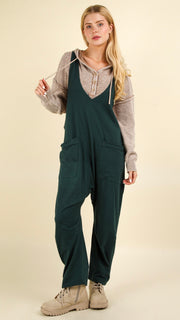 Slouch Knit Jumpsuit w/Pockets