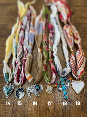 Handmade Vintage Scarf Necklace