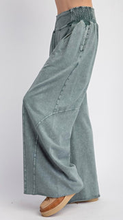 Mineral Side Smocked Wide Leg Pants