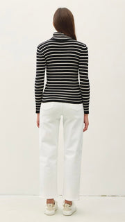 Classic Stripe Turtleneck Sweater