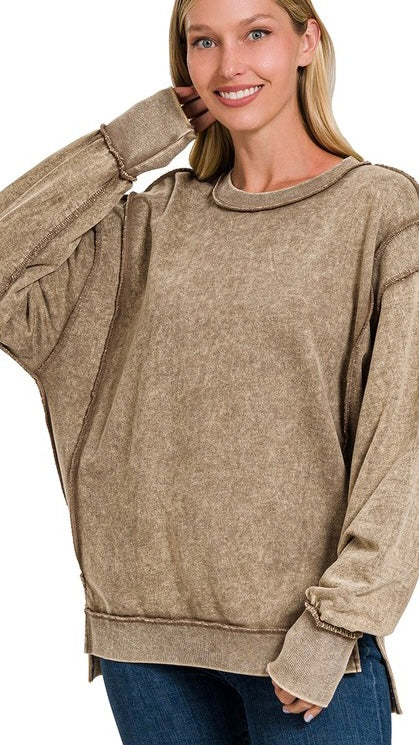 Seamed Mineral Long Sweatshirt