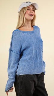 Mineral Chest Pocket Waffle Sweater