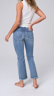 High Rise St Leg Destruct Scissor Hem Jeans