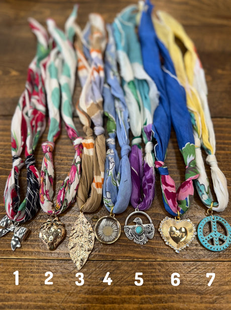 Handmade Vintage Scarf Necklace