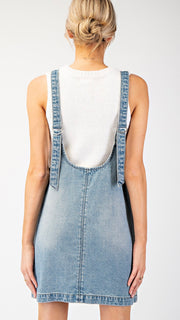 Denim Jumper Dress w/Pkts