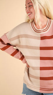 Mixed Up Colorblock Stripe Sweater