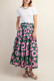 Summer Sky Midi Skirt w/Pockets