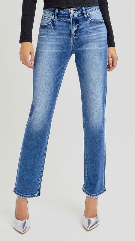 Mid Rise Ankle Taper St Leg Jean