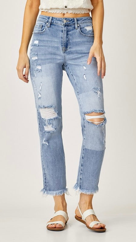 High Rise Destructed St Leg Jean