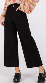 Front Seam Wide Leg Stretch Pants