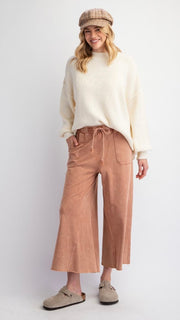 Basic Mineral Knit Wide Leg Pants 9/24