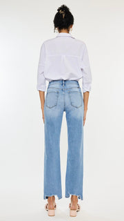 High Rise St Leg Notch Hem Jean