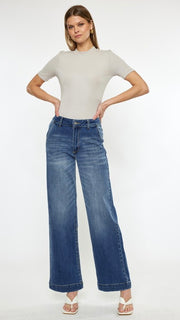 High Rise Trouser Wide Leg Stretch Jean