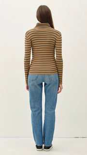 Classic Stripe Turtleneck Sweater