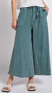 Basic Mineral Knit Wide Leg Pants 8/24