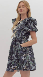 Dreamy Floral Bow Front Dress