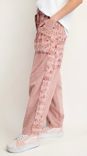 Tribal Cotton Mixed Fabric Mineral Pants