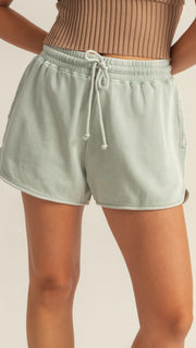 Soft Wash Basic Dolphin Hem Shorts