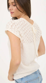 Open Crochet Yoke Sweater