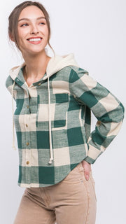 Buffalo Check Flannel w/Sweatshirt Hood