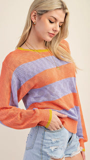 Summer Bright Wide Stripe Sweater