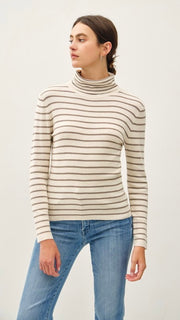 Classic Stripe Turtleneck Sweater