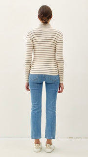 Classic Stripe Turtleneck Sweater