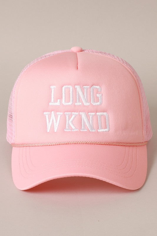 LONG WKND Emb Puffy Trucker Hat