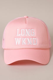 LONG WKND Emb Puffy Trucker Hat