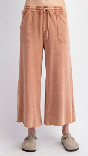 Basic Mineral Knit Wide Leg Pants 8/24