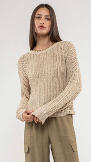 Open Weave Soft Pullover Sweater