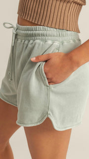 Soft Wash Basic Dolphin Hem Shorts