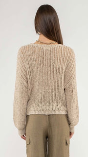 Open Weave Soft Pullover Sweater