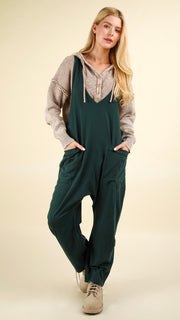 Slouch Knit Jumpsuit w/Pockets