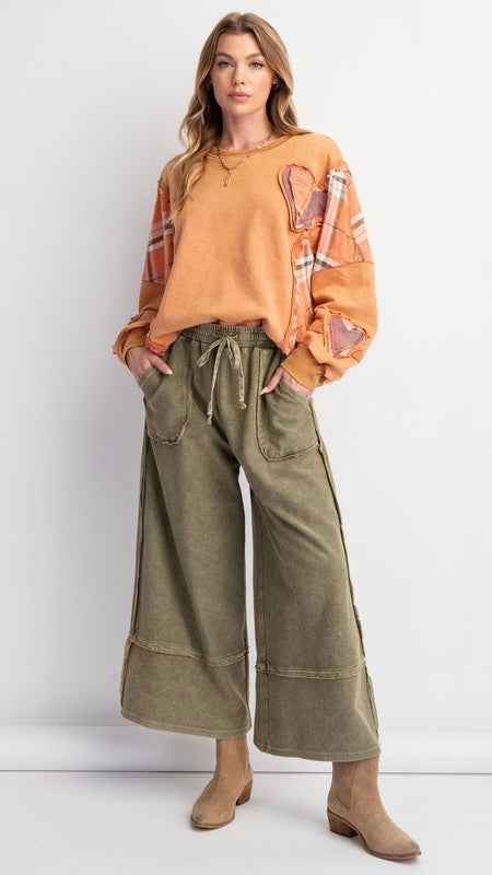 Reverse French Terry Wide Leg Pants 10/24