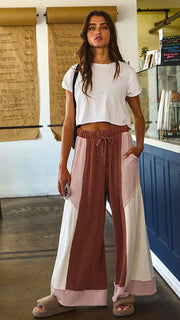 Lexi Textured Colorblock Knit Pants