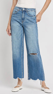 Olivia High Rise Wide Leg Crop Jean