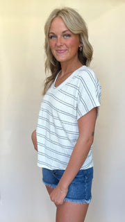 Textured Knit Stripe Top