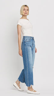 Olivia High Rise Wide Leg Crop Jean