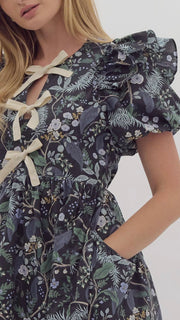 Dreamy Floral Bow Front Dress