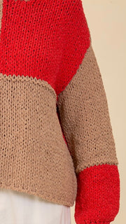 Chunky Knit Color Block Sweater