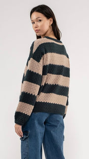 Textured Wide Stripe Sweater