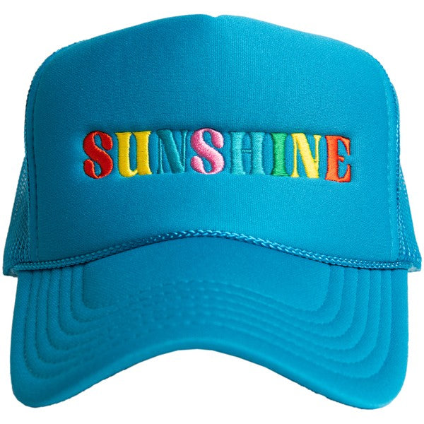 SUNSHINE Emb Puffy Trucker Hat