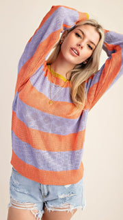 Summer Bright Wide Stripe Sweater