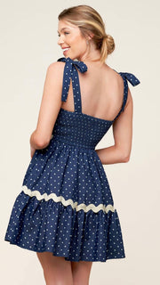 Polka Dot Ric Rac Trim Dress